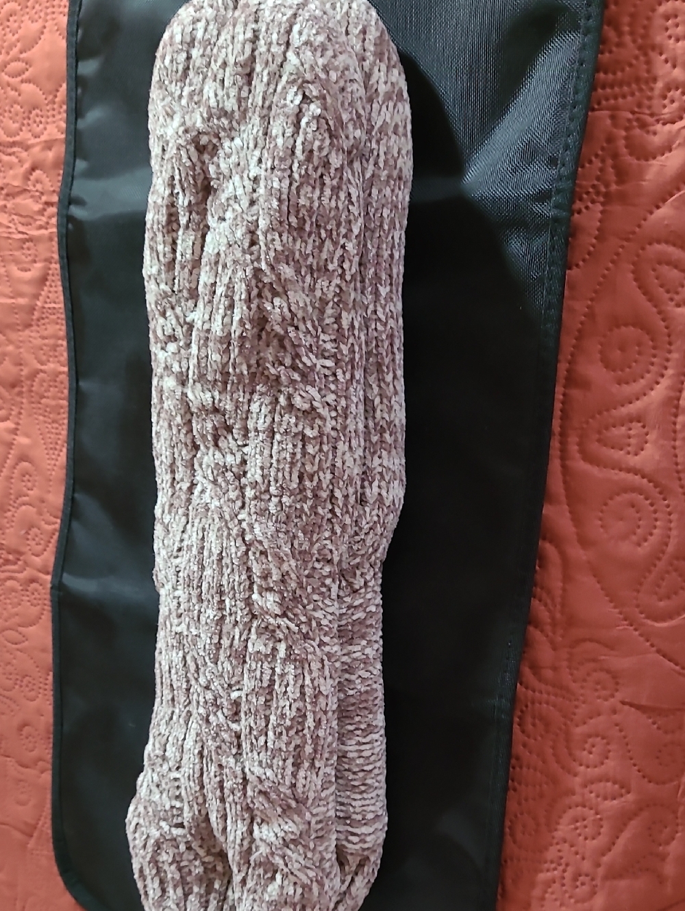 Muk Luks Pink Chenille Knit Boot Cuffs